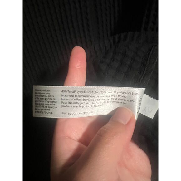 Eileen Fisher Petite Cotton Tencel Stretch Waffle Grid Jacket Black Large Petite - Picture 8 of 9